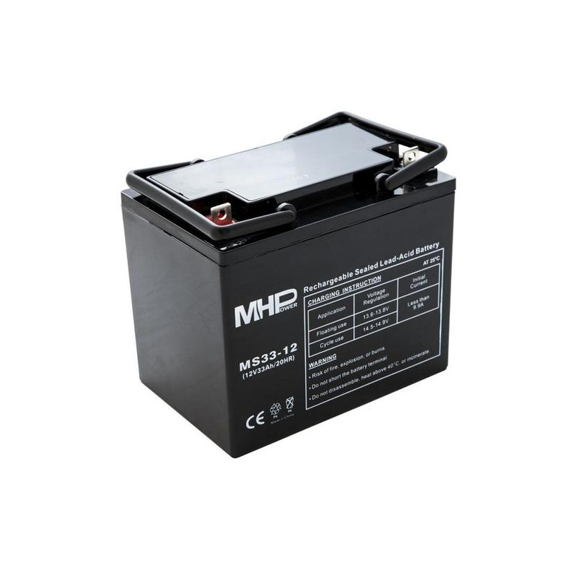 Pb akumulátor MHPower VRLA AGM 12V/33Ah (MS33-12)