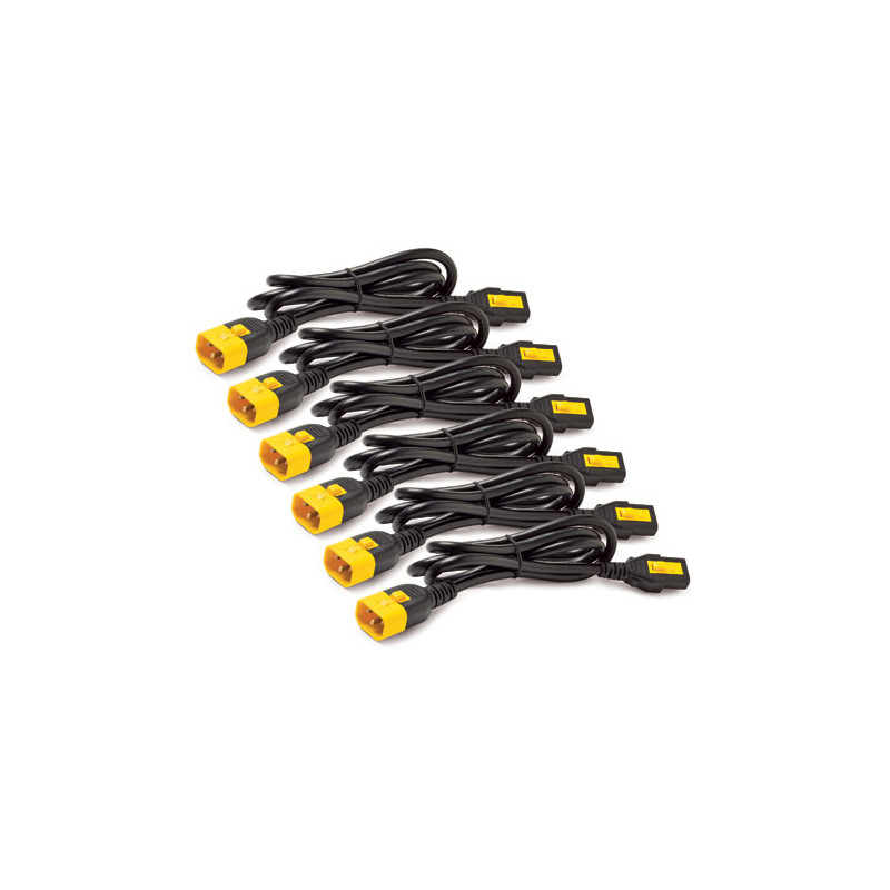 Power Cord Kit (6 ea), Locking, C13 to C14, 0.6m