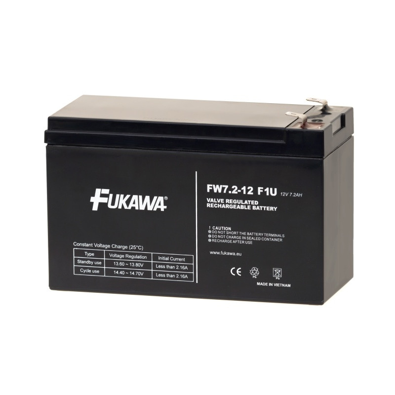 Akumulátor FUKAWA FW 7.2-12 F1U (12V 7,2Ah) fastón 4,8mm