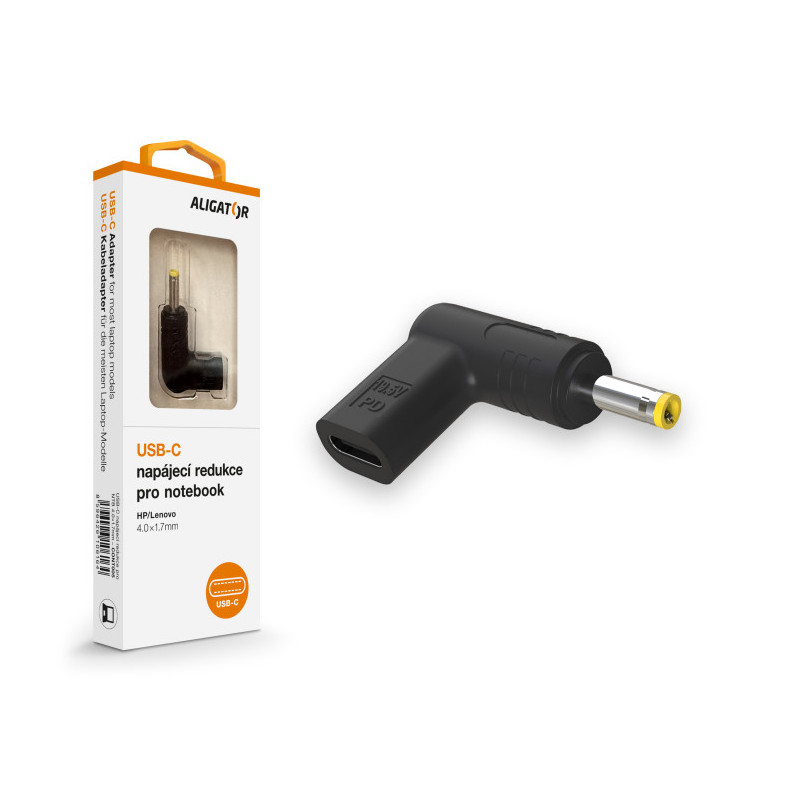 Aligator USB-C napájacia redukcia 4,0 x 1,7 mm pre notebooky HP/Lenovo