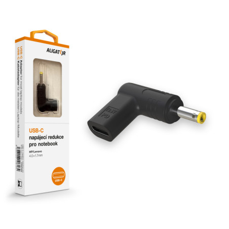 Aligator USB-C napájacia redukcia 4,0 x 1,7 mm pre notebooky HP/Lenovo