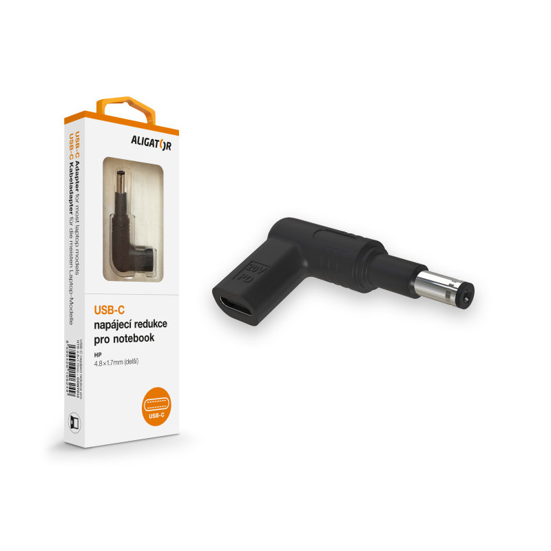 Aligator USB-C napájacia redukcia 4,8 x 1,7 mm (predĺžená) pre notebooky Asus/Compaq/HP