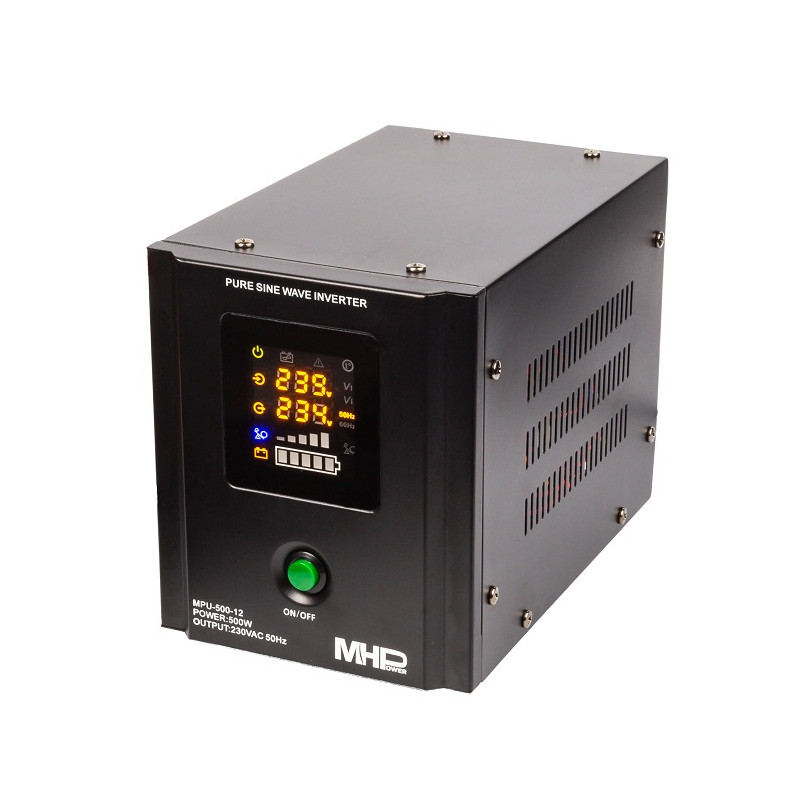 Záložný zdroj MHPower MPU500-12, UPS, 500W, čistá sínus