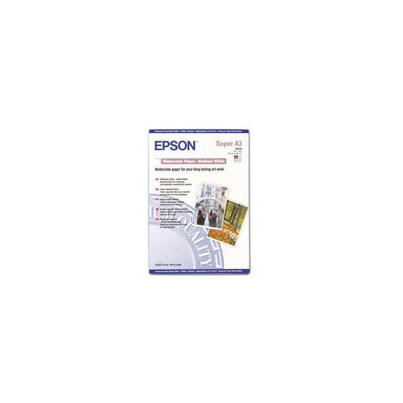 EPSON A3+ Watercolor Paper Radiant White (20listov)