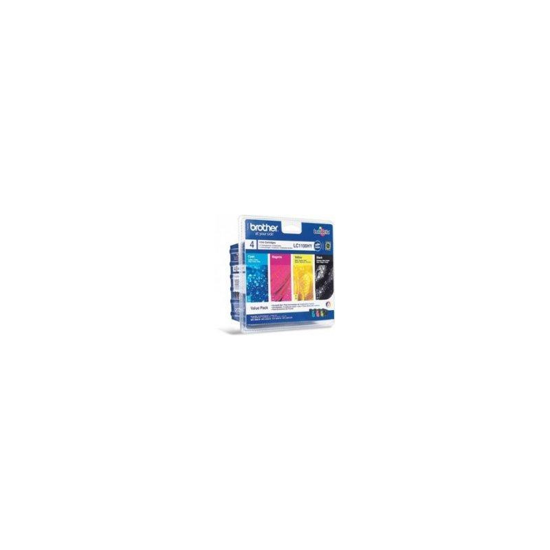 LC-1100HY VALBP (atrament multipack-čierna + tri farby)