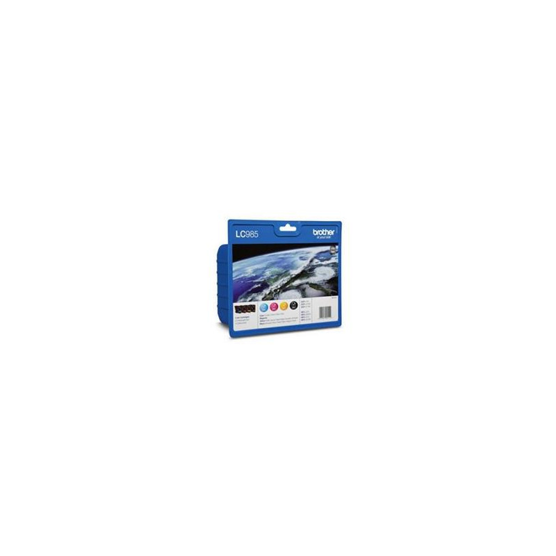 LC-985 VALBP (atrament multipack-čierna+tri farby)