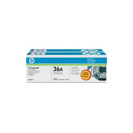 HP tlačová kazeta čierna, 2-pack CB436AD