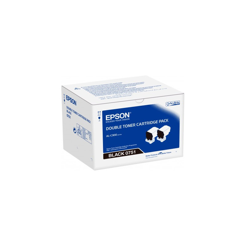 Double pack Toner Black - Epson WorkForce AL-C300