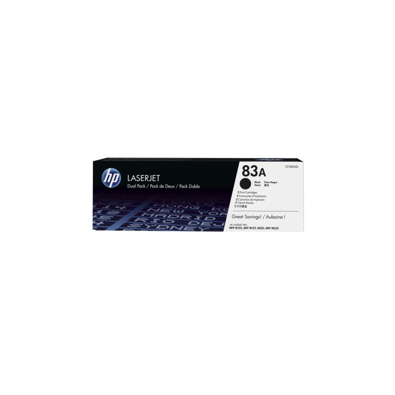 HP tlačová kazeta čierna, CF283AD - 2 pack