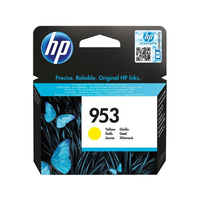 HP 953 žltá atramentová kazeta, F6U14AE
