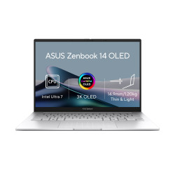 ASUS Zenbook 14 OLED/UX3405CA-OLED382X/U7-255H/14''/WUXGA/T/32GB/1TB SSD/Arc 140T/W11P/Silver/2R