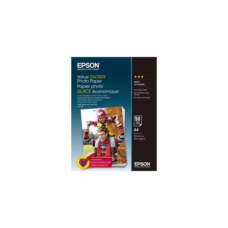 EPSON Value Glossy Photo Paper A4 50 listov