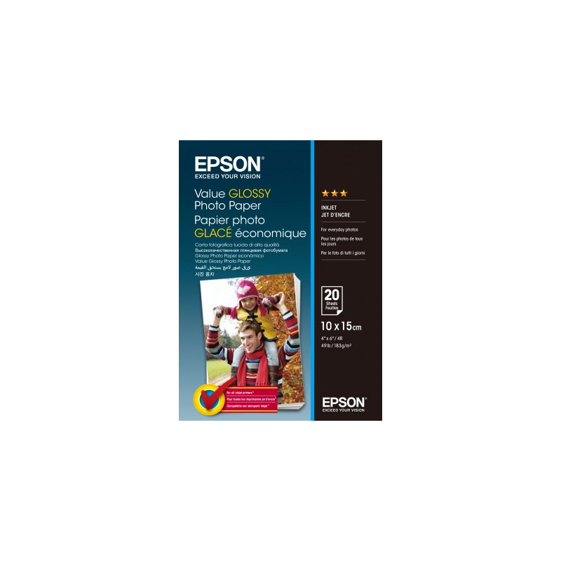 EPSON Value Glossy Photo Paper 10x15cm 20 sheet