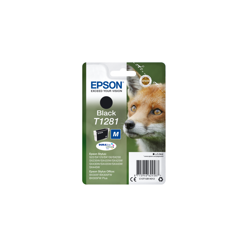 Epson Singlepack Black T1281 DURABrite Ultra Ink