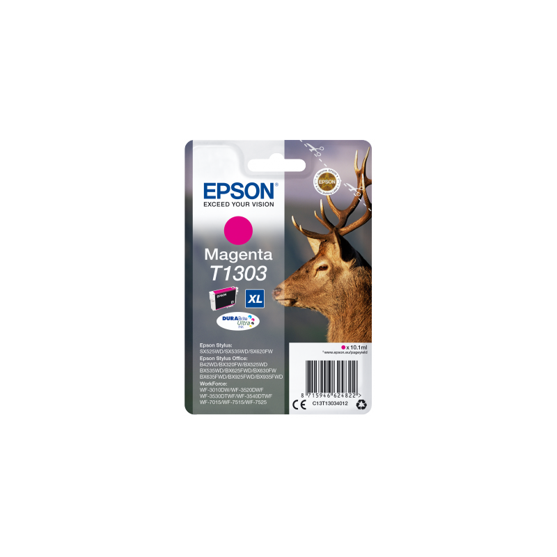 Epson Singlepack Magenta T1303 DURABrite Ultra Ink
