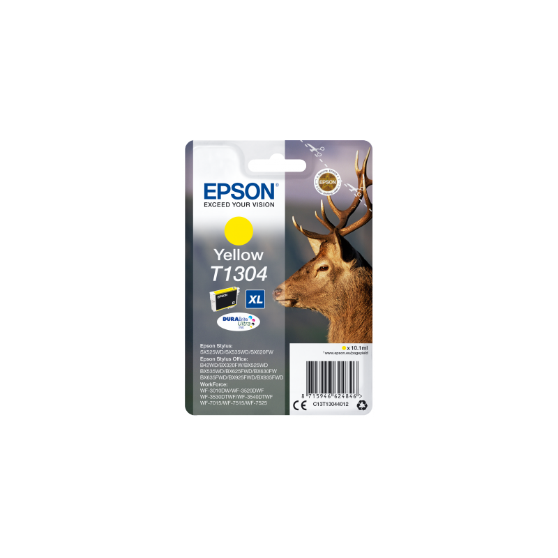 Epson Singlepack Yellow T1304 DURABrite Ultra Ink