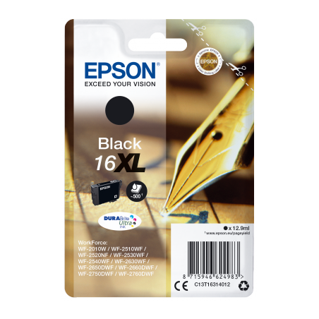 Epson Singlepack Black 16XL DURABrite Ultra Ink