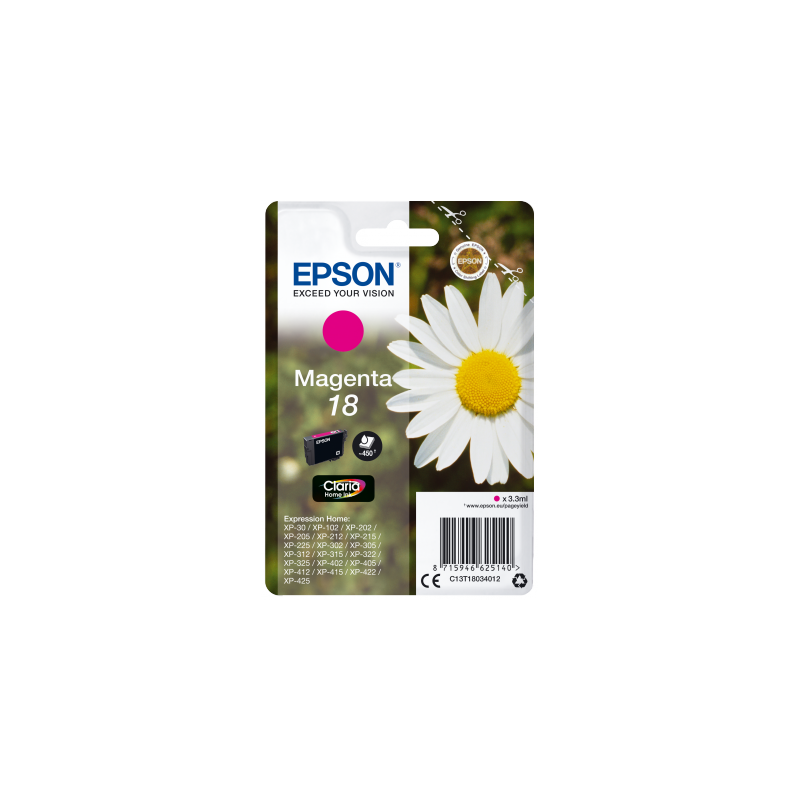 Epson Singlepack Magenta 18 Claria Home Ink
