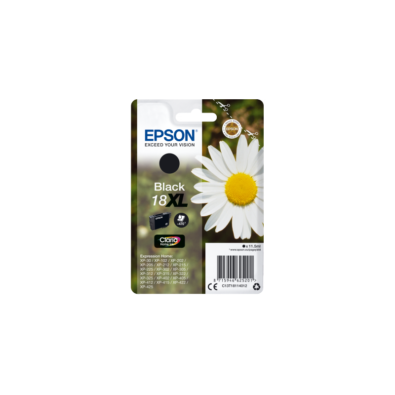 Epson Singlepack Black 18XL Claria Home Ink