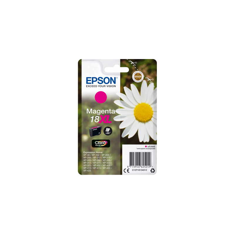 Epson Singlepack Magenta 18XL Claria Home Ink