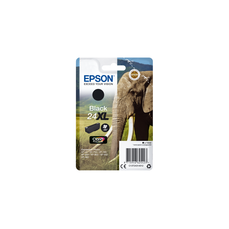 Epson Singlepack Black 24XL Claria Photo HD Ink