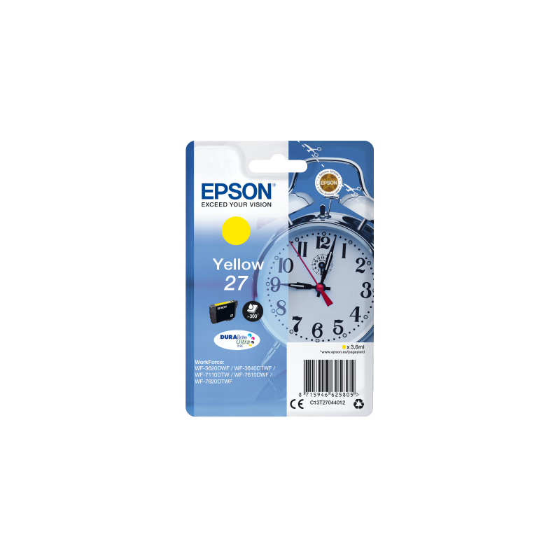 Epson Singlepack Yellow 27 DURABrite Ultra Ink