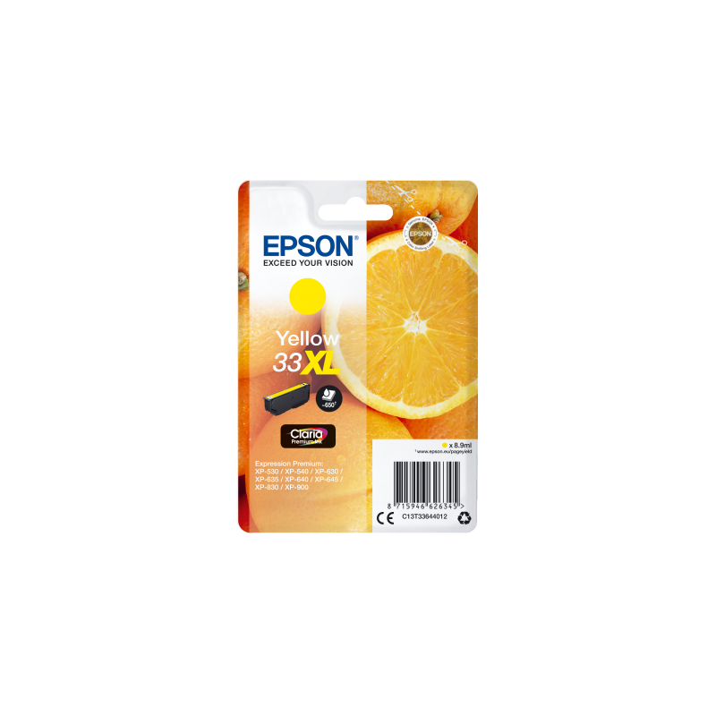 Epson Singlepack Yellow 33XL Claria Premium Ink