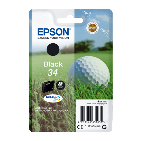 Epson Singlepack Black 34 DURABrite Ultra Ink