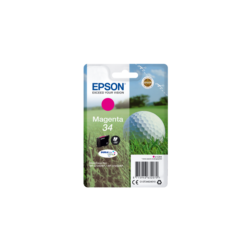 Epson Singlepack Magenta 34 DURABrite Ultra Ink