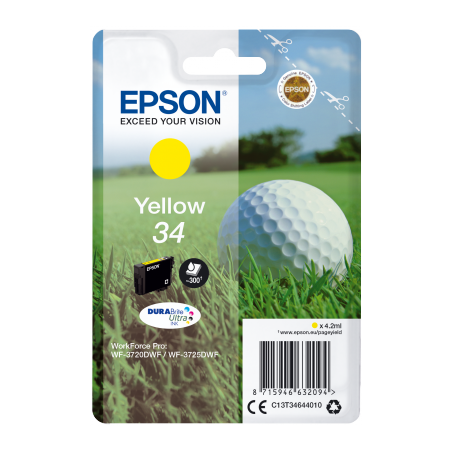 Epson Singlepack Yellow 34 DURABrite Ultra Ink