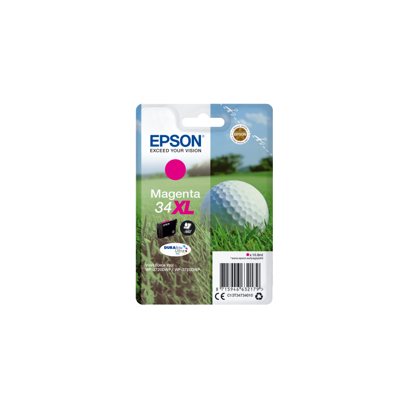 Epson Singlepack Magenta 34XL DURABrite Ultra Ink