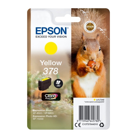 EPSON Singlepack Yellow 378 Claria Photo HD ink