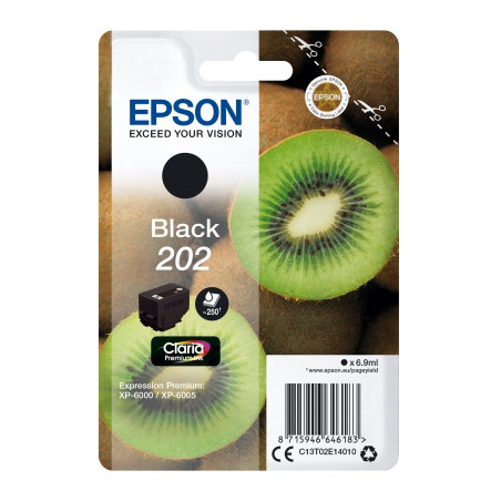 EPSON ink čierna 202 Premium - singlepack 6,9 ml, 250s, štandard
