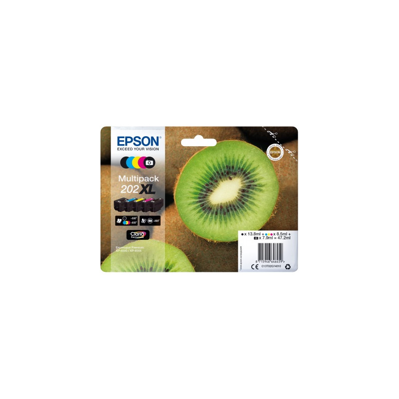 EPSON multipack 5 farieb, 202XL Premium, XL