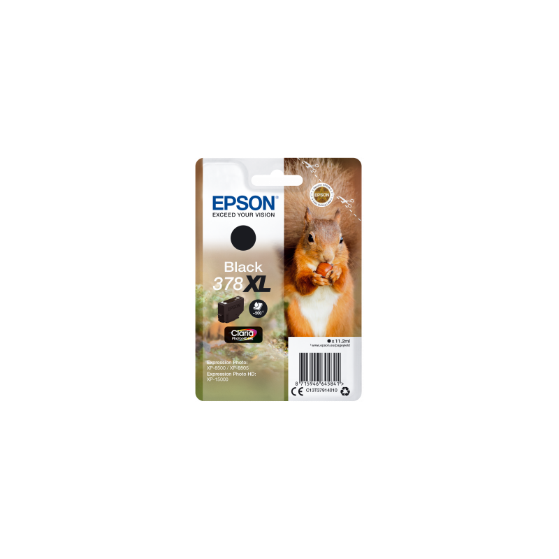 Epson Singlepack Black 378 XL Claria Photo HD Ink