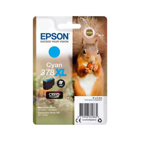 Epson Singlepack Cyan 378 XL Claria Photo HD Ink