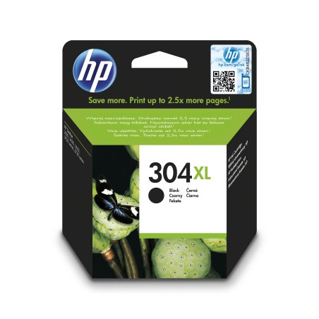 HP 304XL Black Original Ink Cartridge, N9K08AE