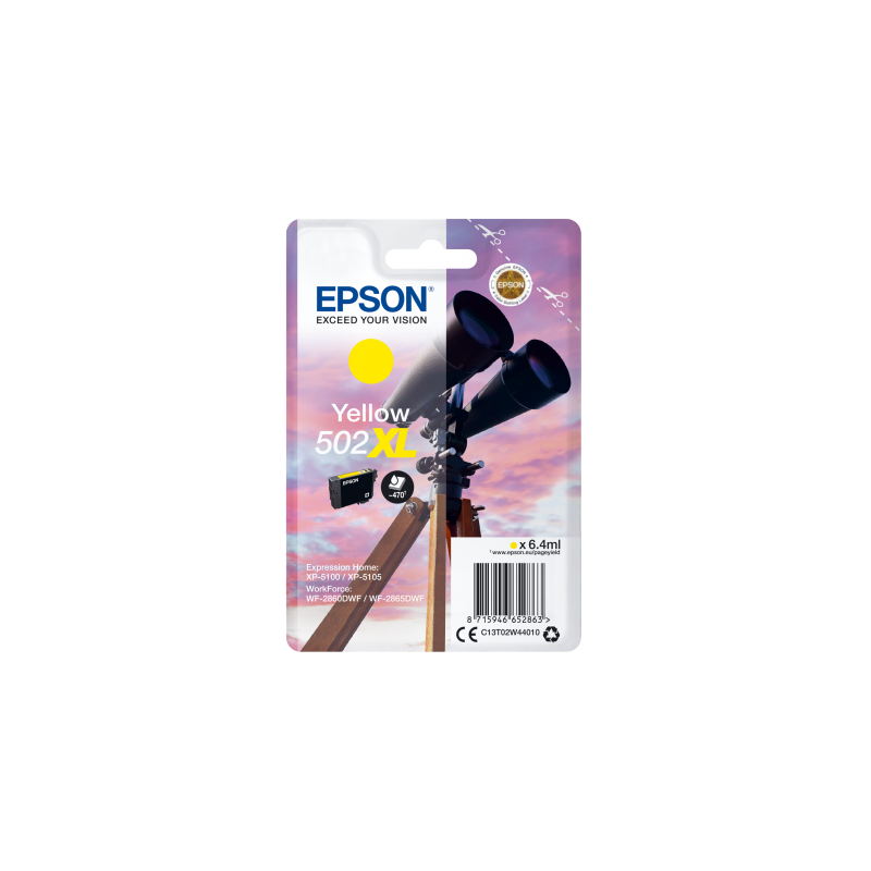 EPSON singlepack,Yellow 502XL,Ink,XL