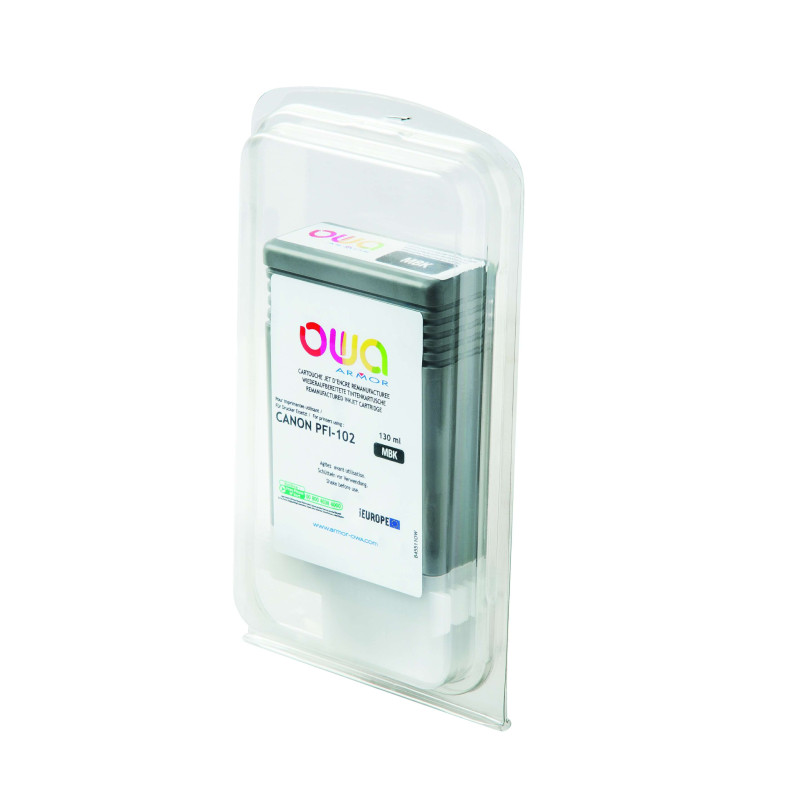 OWA Armor ink-jet kompatibilný s Canon iPF 500/600 čierna mat, 130 ml, PFI102MBK