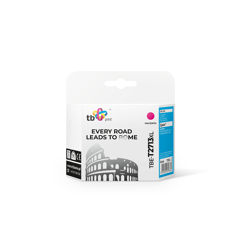 Ink. kazeta TB kompatibilná s Epson WF-3620 T2713 XL, nová, Magenta