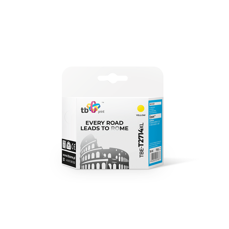 Ink. kazeta TB kompatibilná s Epson WF-3620 T2714 XL, nová, Yellow