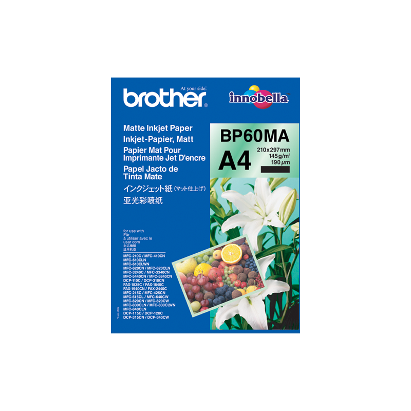 BP60MA, 25 listov, atramentový papier Brother, matný, 145 g