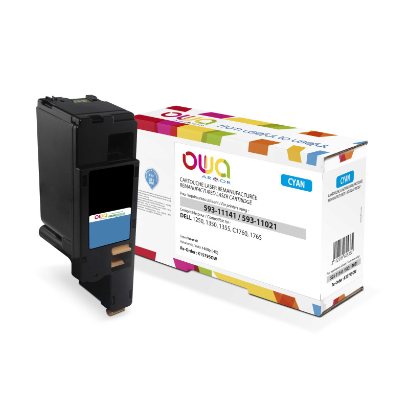 OWA Armor toner kompatibilný s Dell 593-11141, 1400st, modrá/cyan