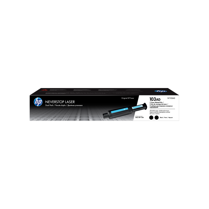 HP 103AD Black Neverst. Laser, dvojbalenie, W1103AD