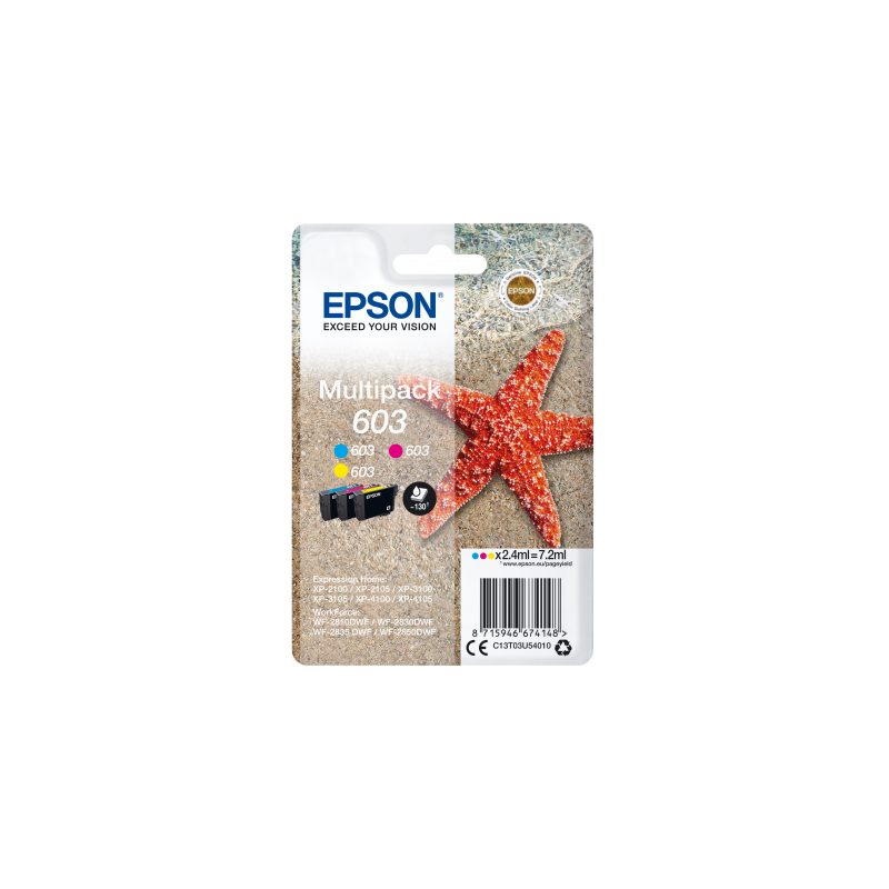 Epson multipack 3-colours 603, Cyan, Magenta, Yellow
