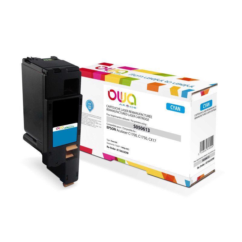 OWA Armor toner kompatibilný s Epson C13S050613, 1400st, modrá/cyan