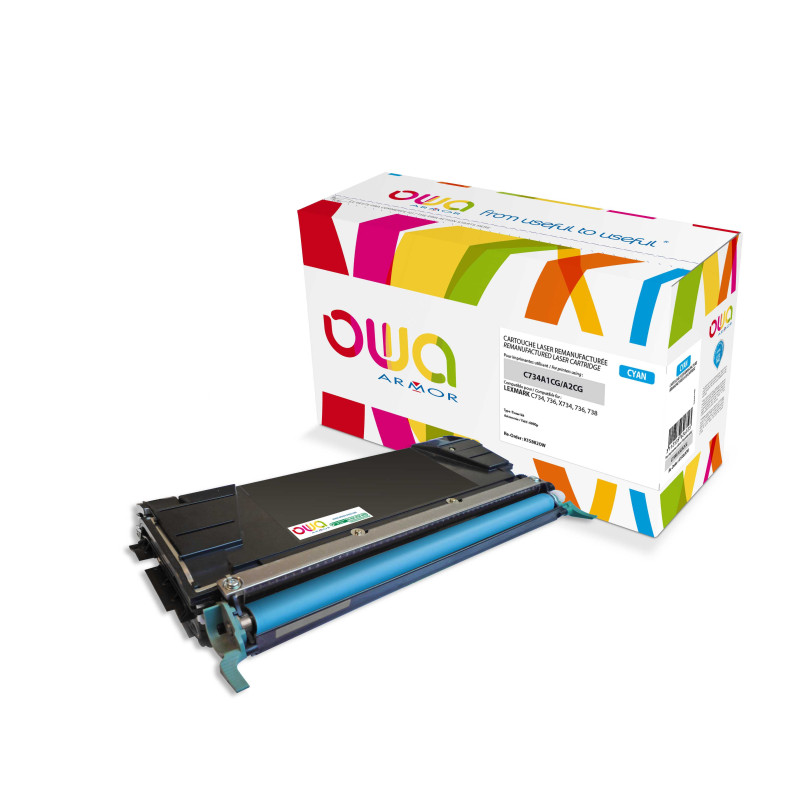 OWA Armor toner kompatibilný s Lexmark C734A1CG, 6000st, modrá/cyan