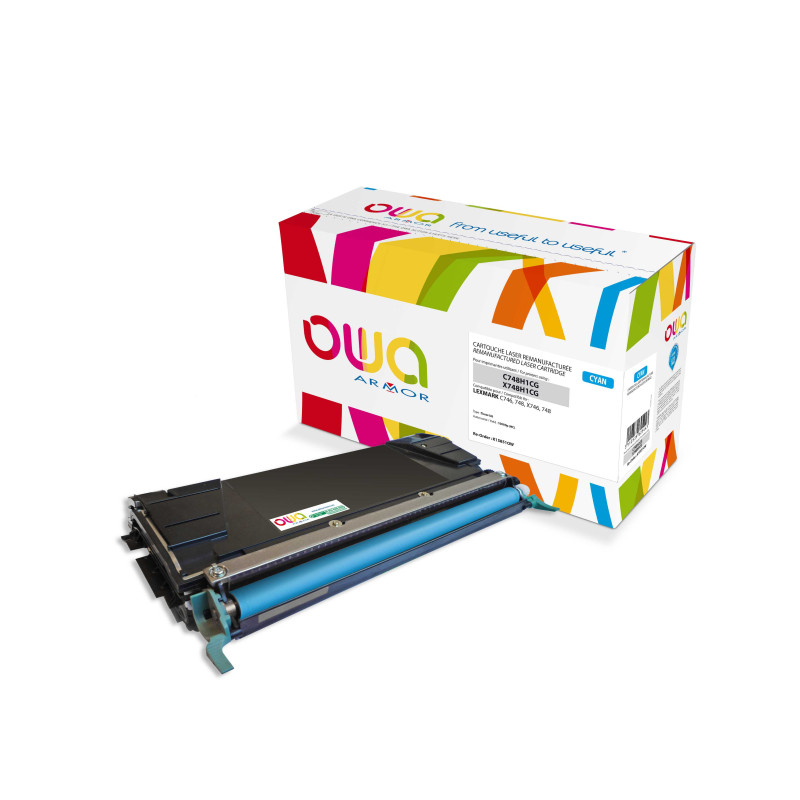 OWA Armor toner kompatibilný s Lexmark C748H1CG, X748H1CG, 10000st, modrá/cyan