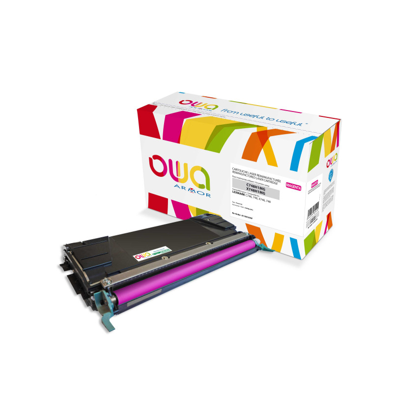 OWA Armor toner kompatibilný s Lexmark C748H1MG,X748H1MG, 10000st, červená/magenta