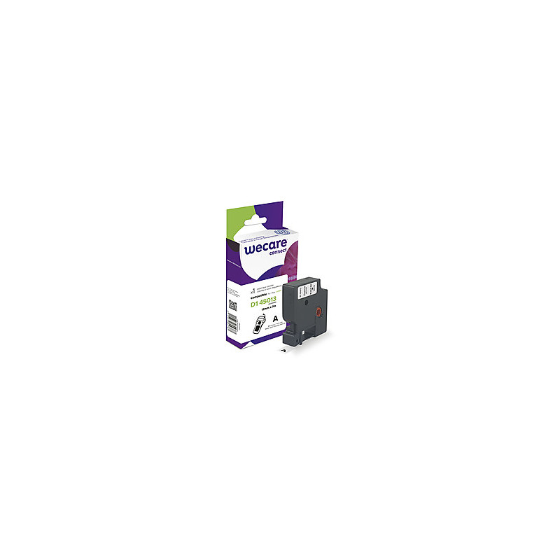 WECARE ARMOR páska kompatibilná s DYMO S0720530, Black/White, 12mm*7m